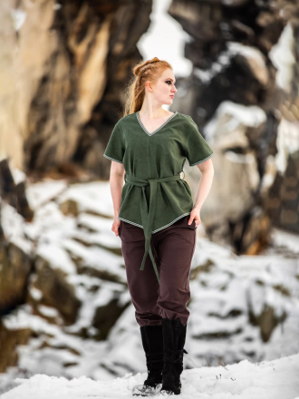 Mittelalter Kleidung Tunika Damen Frauen grün Matilda 1